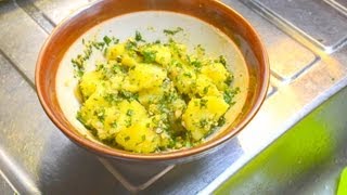 とってもイタリアン、ポテト・ジェノベーゼの作り方 How to make steamed potato with genovese sauce [upl. by Ytisahcal]