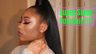 How To Sleek Ponytail With 3 Braids  Beginner Friendly [upl. by Enehpets91]