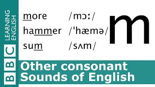 English Pronunciation 👄 Consonant  m  hammer mime and more [upl. by Assil730]