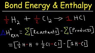 Bond Energy Calculations amp Enthalpy Change Problems Basic Introduction Chemistry [upl. by Ybocaj]