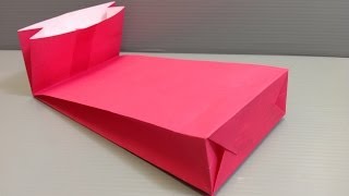 How to Make an Origami Gift Bag with a Gusset for Holidays [upl. by Collins]