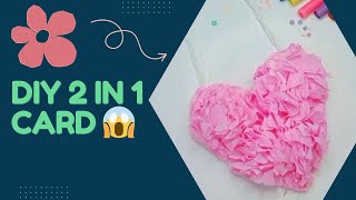 how to make birthday card for best frienddiy 2 in 1 card😱 [upl. by Marte]