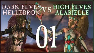 THE QUEEN amp THE CRONE  Hellebron vs Alarielle Head to Head  Total War WARHAMMER II  Ep01 [upl. by Alberto]