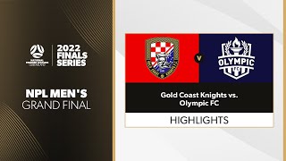 NPL Mens Grand Final  Gold Coast Knights vs Olympic FC Highlights [upl. by Frazer]