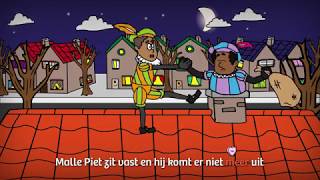 Zwarte piet zit vast in de schoorsteen  Sinterklaasliedjes met tekst [upl. by Perice]