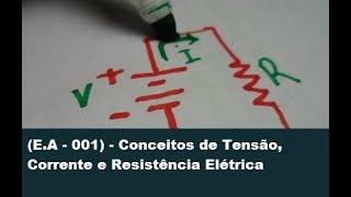 EA  001  Conceitos de Tensão Corrente e Resistência Elétrica [upl. by Clary]