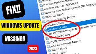 Windows Update Service Missing How to Fix 2023 [upl. by Carissa]