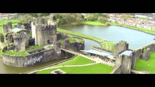 Castles from the Clouds Caerphilly Castle  Cymru or Awyr Castell Caerffili [upl. by Griffis980]