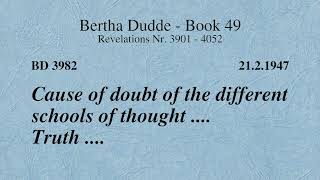 BD 3982  CAUSE OF DOUBT OF THE DIFFERENT SCHOOLS OF THOUGHT  TRUTH [upl. by Brandise]