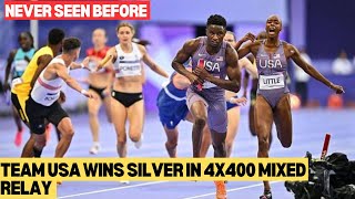 Team USA Wins Silver in 4x400 Mixed Relay in Paris Olympic  4x400 Mixed Relay [upl. by Vlada]