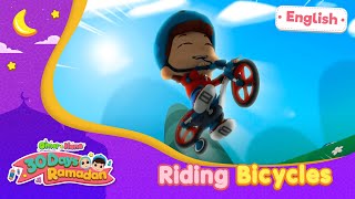 Riding Bicycles  30 Days Ramadan  Omar amp Hana English [upl. by Solomon]