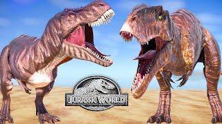 Manospondylus Gigas VS Behemoth Giganotosaurus Isle TREX 🦖 Jurassic World Evolution Dinosaur Fight [upl. by Ordisi206]