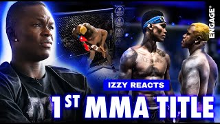 Israel The Last Stylebender Adesanya Reacts To Winning His First MMA Belt [upl. by Caressa]