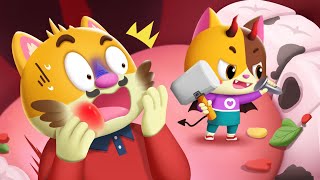 Go away Cavity Germs  Good Habits Song  Kids Song  Daddy and Mimi  MeowMi Family Show [upl. by Yllet]