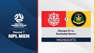 NPL Men Round 7  Olympic FC vs Rochedale Rovers Highlights [upl. by Falo]