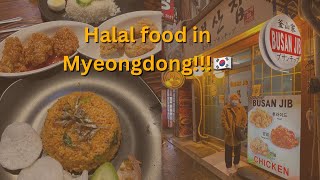 Halal food in Myeongdong street  Busanjib  Kampungku Restaurant Seoul Korea Winter December 2022 [upl. by Otineb]