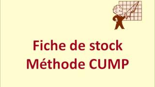 Fiche de stocks CUMP [upl. by Tichonn456]