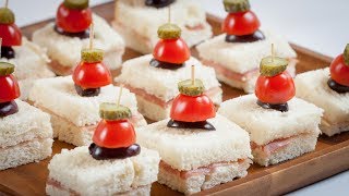 Prosciutto Canapés with Cornichon Skewer  How to Make Canapes  Christmas anapes [upl. by Idnem]