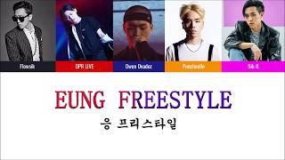 EUNG FREESTYLE 응프리스타일 Color Coded Lyrics HanEng LIVE SIKK PUNCHNELLO OWEN OVADOZ FLOWSIK [upl. by Siriso358]