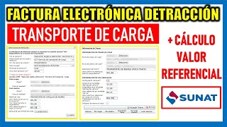 EMISIÓN FACTURA ELECTRÓNICA CON DETRACCIÓN 2023 SERVICIO DE TRANSPORTE DE CARGA [upl. by Fezoj]