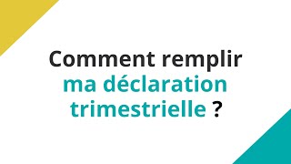 Comment remplir sa déclaration trimestrielle PPARSA [upl. by Yenal]