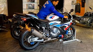 BMW M1000RR Exhaust Sound Loud Akrapovic Exhaust System FLAME SPITTER 🔥 [upl. by Nnylg]