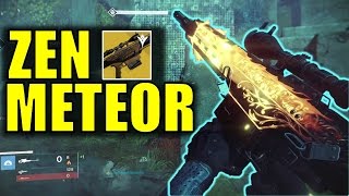 Destiny ZEN METEOR Gameplay amp First Impressions  PlayStation Exclusive Exotic Sniper Rifle [upl. by Notsyrb740]