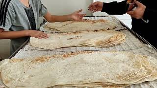 Baking lavash bread in the oven [upl. by Sneve]