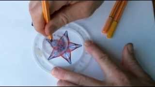 How to Draw a Spirograph 5pointed Star [upl. by Anelad]