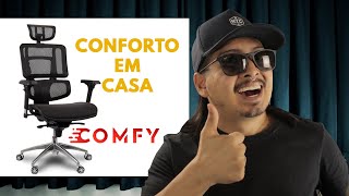 Melhor cadeira para trabalhar em home office ou escritório  comfy  ergofy [upl. by Ardnosac937]