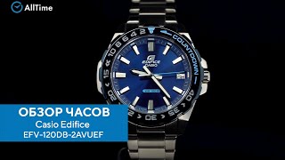 Обзор часов Casio Edifice EFV120DB2AVUEF Японские наручные часы Alltime [upl. by Idnyc]