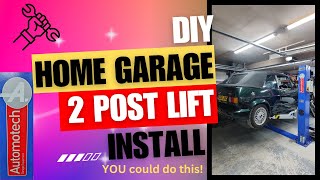 EASY 2 Post Lift Install in Home Garage [upl. by Ada]