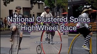 High Wheel Penny Farthing Bike Race Frederick Maryland CLUSTERED SPIRES HIGH WHEEL RACE 2022 [upl. by Lenna]