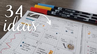 34 Ways to Use the Monthly Pages of Your Planner  bonus sidebar ideas [upl. by Yenduhc641]