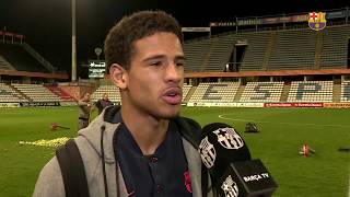 Marcus McGuane makes FC Barcelona debut in Catalan Super Cup [upl. by Eekaz]