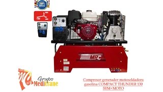 Compresor generador motosoldadora gasolina COMPACT THUNDER 130 5EMMOTO [upl. by Romeu]