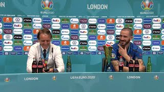 ItaliaInghilterra 43 dopo i rigori Mancini e Bonucci «Campioni dEuropa dedica agli italiani» [upl. by Esbenshade]