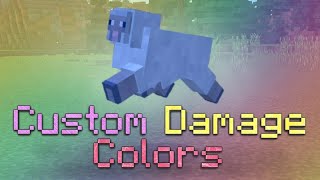 Custom damage colors resource pack showcase Bedrock 116 [upl. by Elleined]