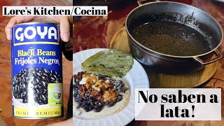 DELICIOSOS FRIJOLES DE LATA CON UN TOQUE MEXICANO  FACILES  Lores KitchenCocina [upl. by Vizzone]