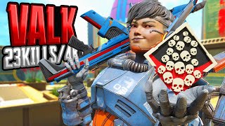 Valkyrie 23 KILLS and 4300 Damage Apex Legends Gameplay Season 18 [upl. by Adlanor654]