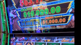 10k Max out Major D Lucky Jackpot Experience in Las Vegas Lightning Cash Link Slot Machine casino [upl. by Huberman627]