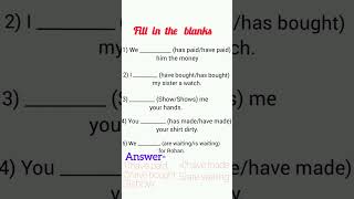 Fill with the correct helping verb  form of verb  tenses  grammar  foryou [upl. by Lucina]