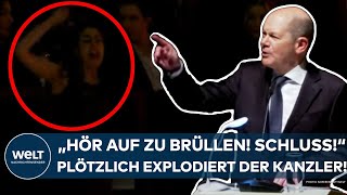 OLAF SCHOLZ quotHör auf zu brüllen Schlussquot Plötzlich explodiert der Kanzler bei Rede in Leipzig [upl. by Featherstone81]