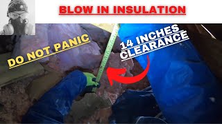 Blow in insulation  DIY walkthrough of Ridiculously Shallow Attic [upl. by Buchbinder]