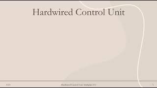 Hardwired Control Unit  Multiplier CU  R7 [upl. by Volpe]