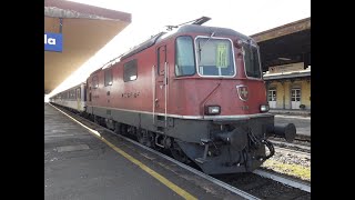 Treni italiani e svizzeri nella stazione di Domodossola [upl. by Harald]