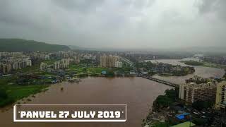 Salman khan farmhouse near Drone view Panvel Rains  27th July 2019  Kalundre River [upl. by Maclaine]