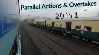 Back to Back High Speed Parallel Action amp Overtakes of Trains from Chennai Egmore  Tambaram Section [upl. by Breena896]