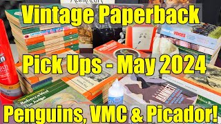 VINTAGE Book  PAPERBACK Pickups  May 2024  Fantastic Penguin Virago  Picador  ASMR Maybe [upl. by Rorie]