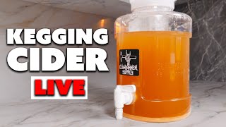 Kegging and Quick Carbonating Hard Cider  LIVE [upl. by Gnoht]